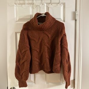 Madewell Rust Cowl Neck Sweater